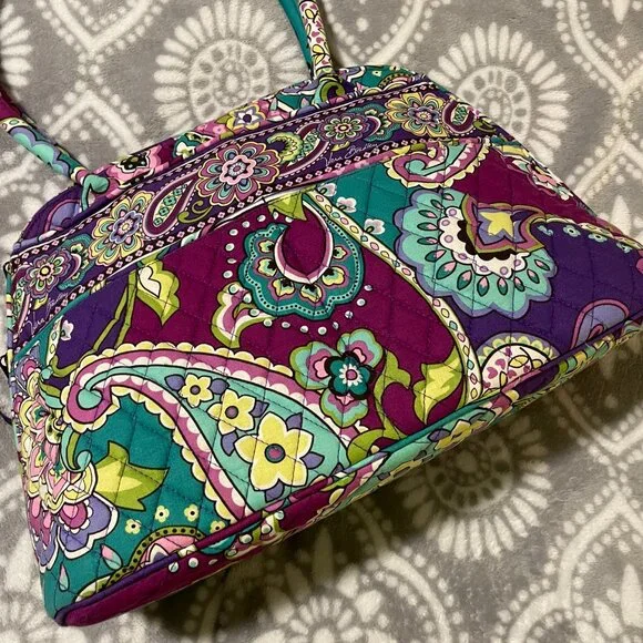 Vera Bradley Heather Pattern 2 bags!  Bowler bag (EUC) and Glenna - Picture 3 of 16